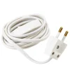 Kabler & Ledninger^Elworks Kabelsett med bryter og plugg hvit 2 meter