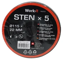 Kappskiver^Work it Kappskiver stein 115 x 22 mm 5-pk.