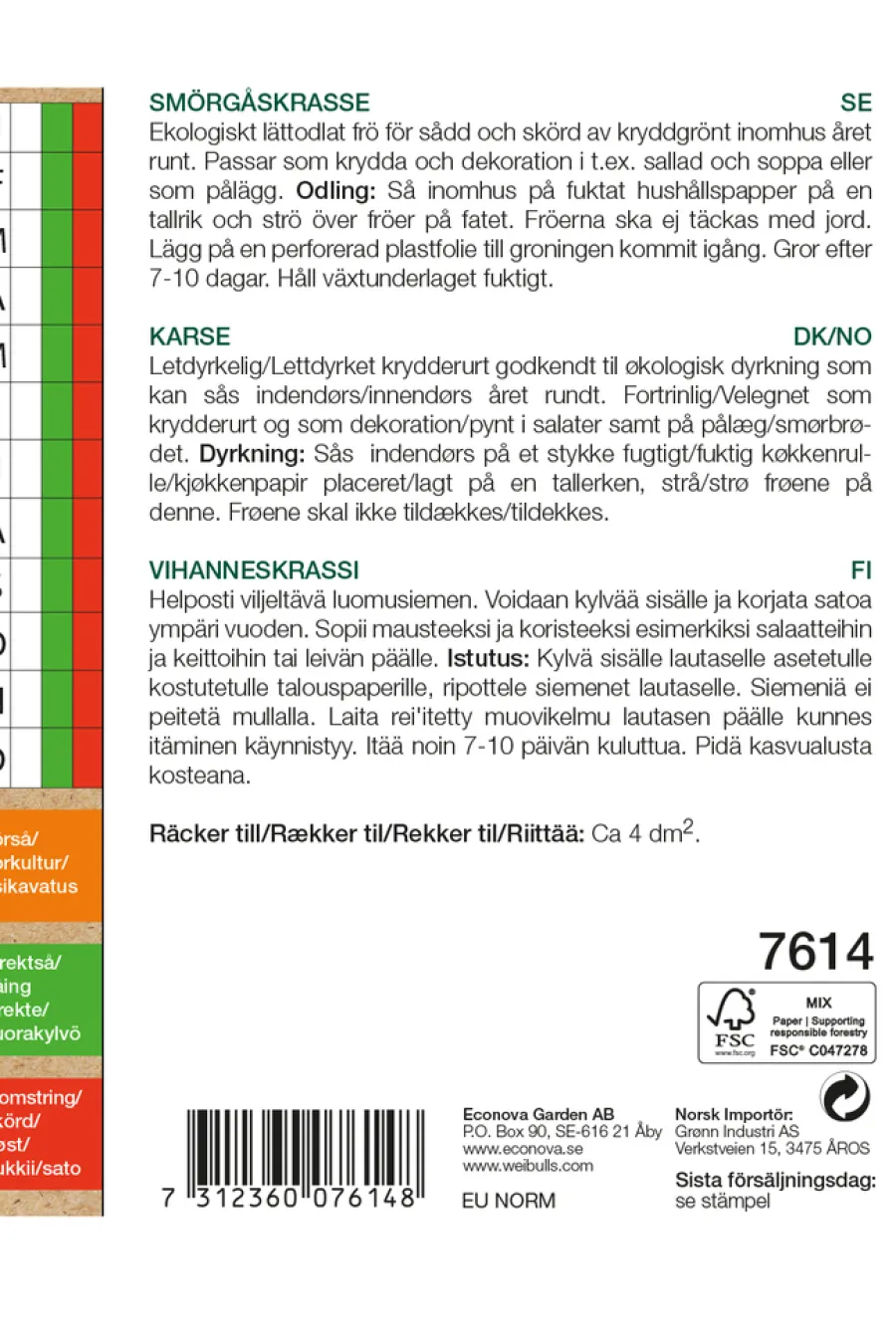 Økologiske Frø^Weibulls Karse økologisk