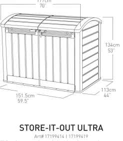 Redskapsboder^Keter Store-It-Out Ultra oppbevaringsbod 2000 liter