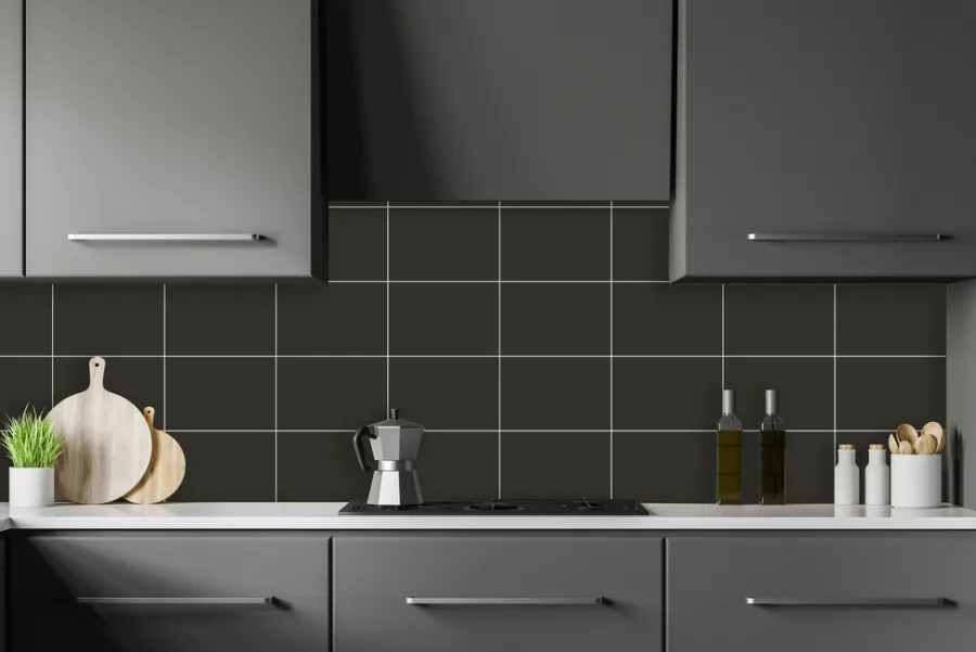 Kjøkkenplater^Kitchenline Kjøkkenplate 610 x 610 mm Black Vulcane