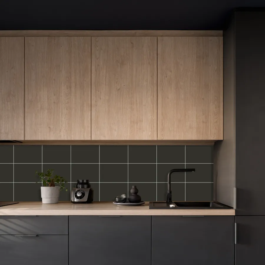 Kjøkkenplater^Kitchenline Kjøkkenplate 610 x 610 mm Black Vulcane