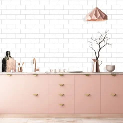 Kjøkkenplater^Kitchenline Kjøkkenplate 610 x 610 mm White Brick