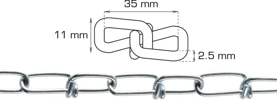 Kjettinger & Vaiere^Home it Kjetting Ø2,5 mm x 2 meter