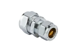 Forkrommede^ Klemringskobling rett 15 x 12 mm Krom