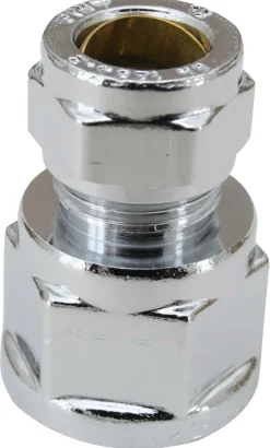 Forkrommede^ Klemring union rett 12 x 1/2" mm Krom