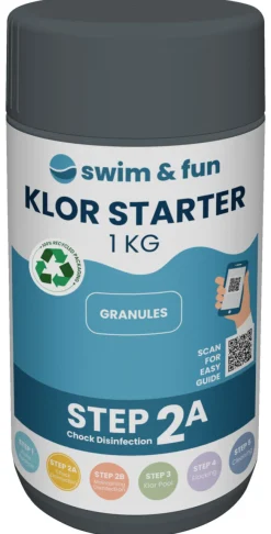 Bassengtilbehør & Pleie^Swim & Fun Klor Starter hurtigklor 1 kg -