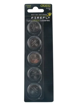 Knappcellebatterier^Firefly Knappcellebatteri 5-pk. CR2032 -