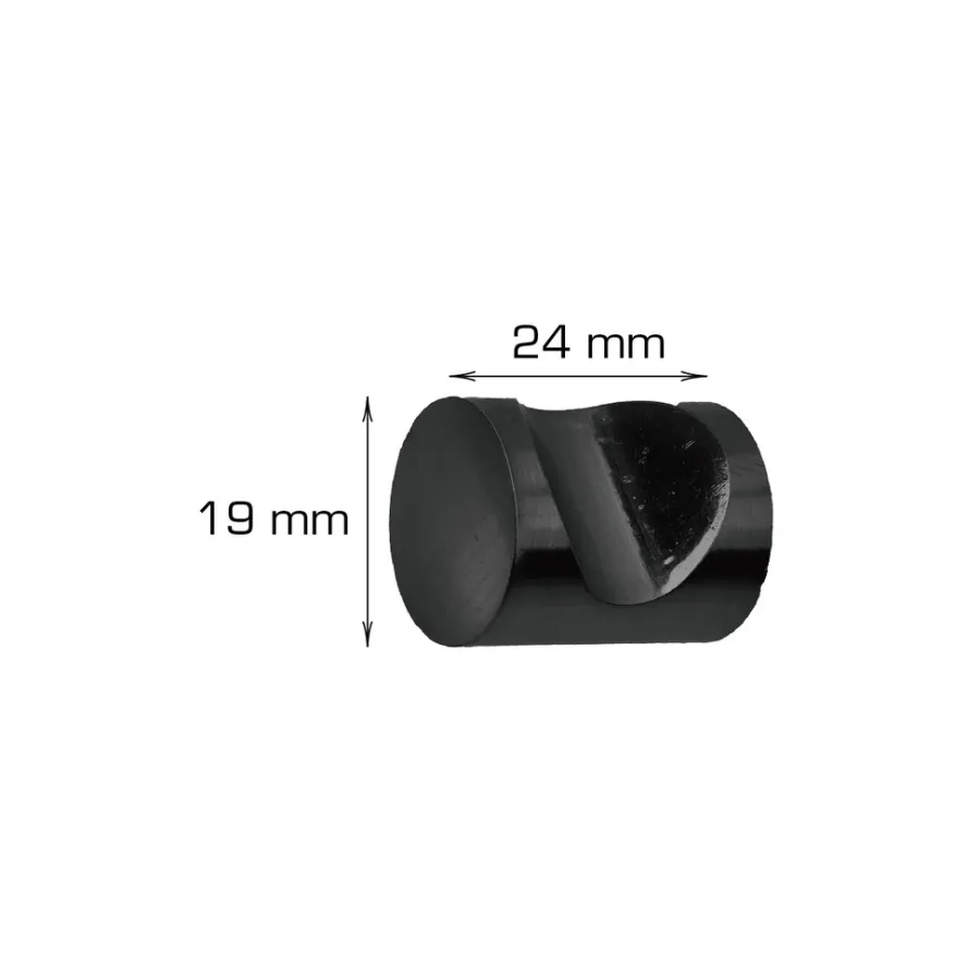 Grep & Hengsler^Home it Knott sylinder 19 mm svart - 2 stk.