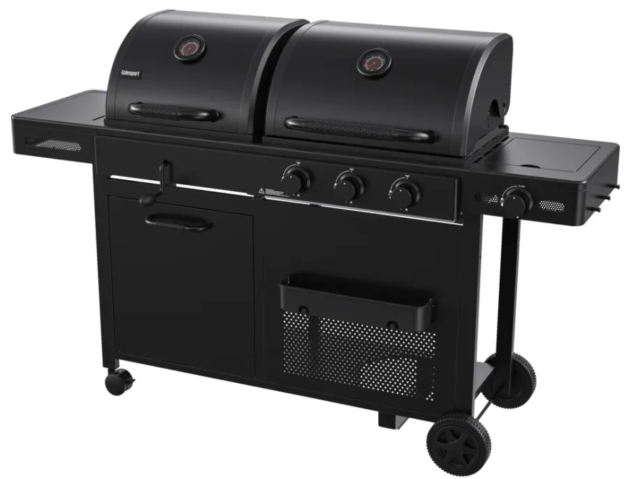 Gassgrill^Grillexpert Kombigrill til gass og kull - ® Svart