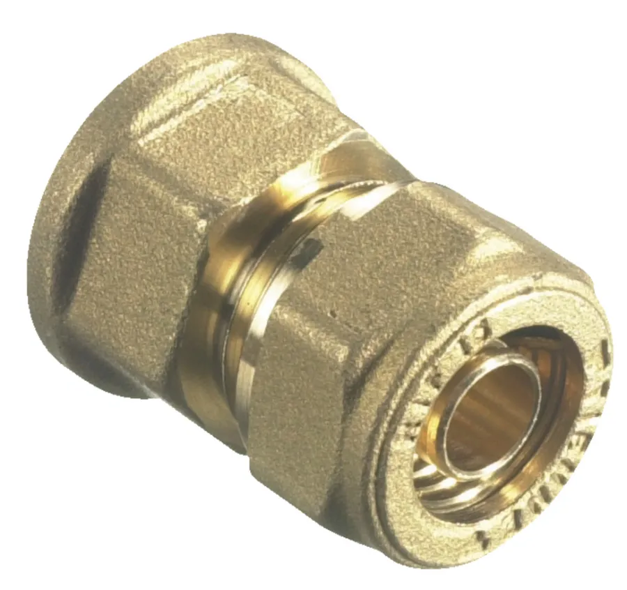 Rørkoblinger^ Kompresjonsmuffe 15 mm x 1/2" Messing