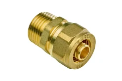 Rørkoblinger^ Kompresjonsnippel 15 mm x 1/2" Messing