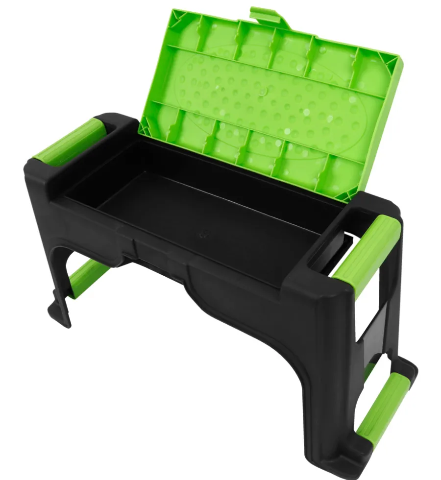 Øvrige Hageredskaper^Garden Krakk m/oppbevaring H: 26 x B: 50 x D: 19 cm - ® Svart/grønn. praktisk design med oppbevaringsplass til hageredskaper