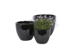 Krukker^Scan-Pot Krukkesett keramikk svart 3 stk.
