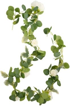 Kunstige Planter^ Kunstig blomsterranke 210 cm Hvit