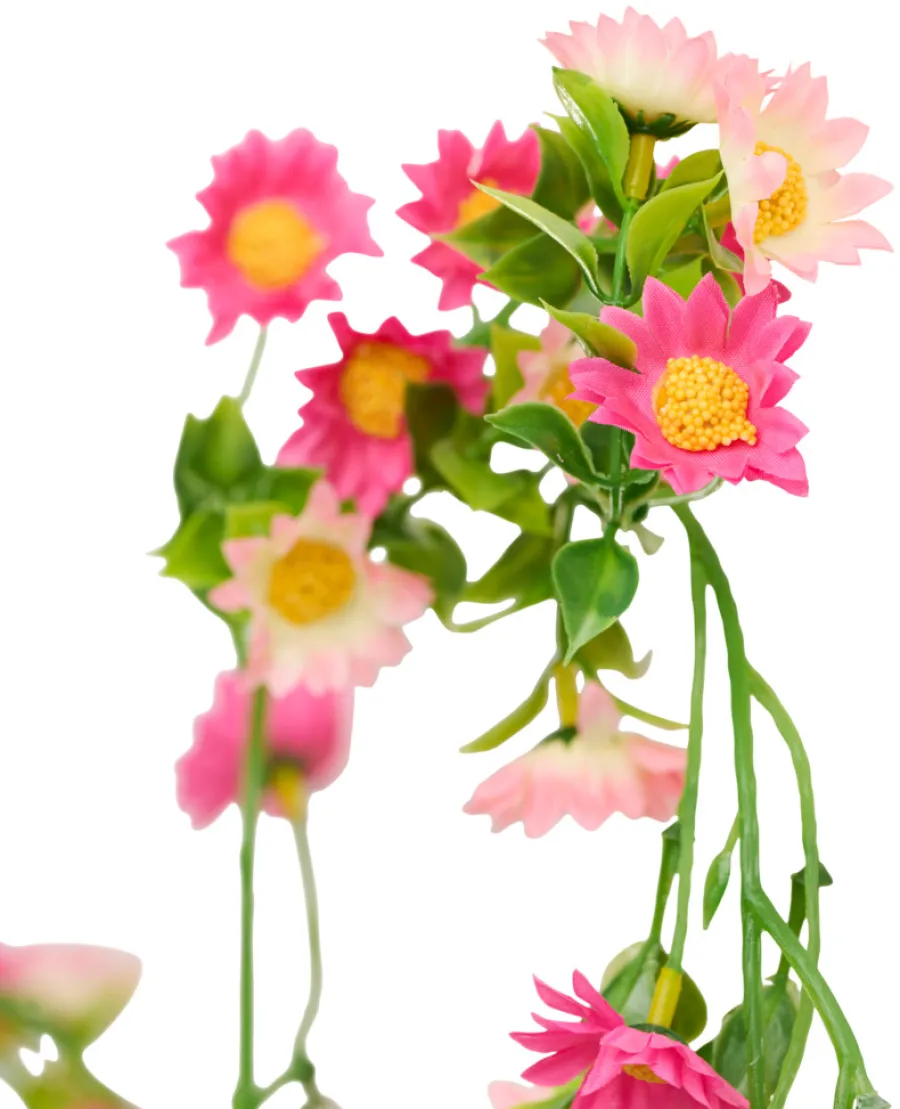 Kunstige Planter^ Kunstig blomsterranke rosa 210 cm