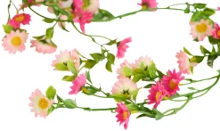 Kunstige Planter^ Kunstig blomsterranke rosa 210 cm
