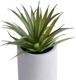 Kunstige Planter^ Kunstig plante agave H19 cm Grå og grønn