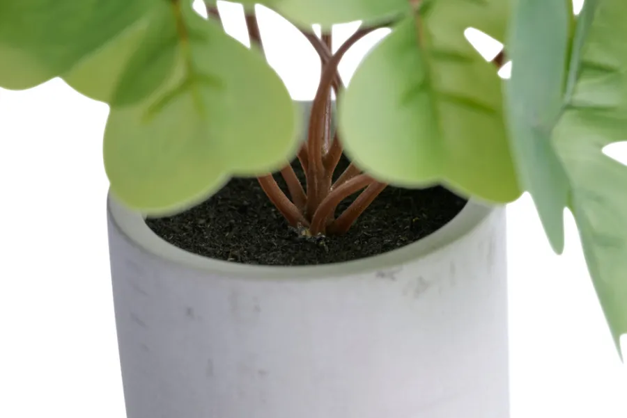Kunstige Planter^ Kunstig plante kløver H18 cm Grå og grønn