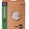 Kabler & Adaptere^PhoneFood Lader med 2 USB porter