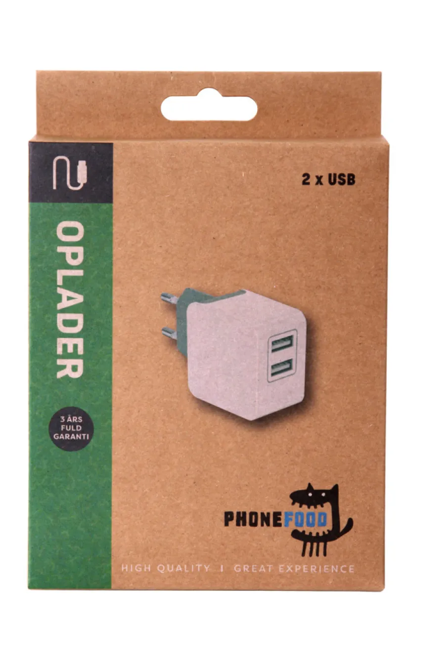 Kabler & Adaptere^PhoneFood Lader med 2 USB porter