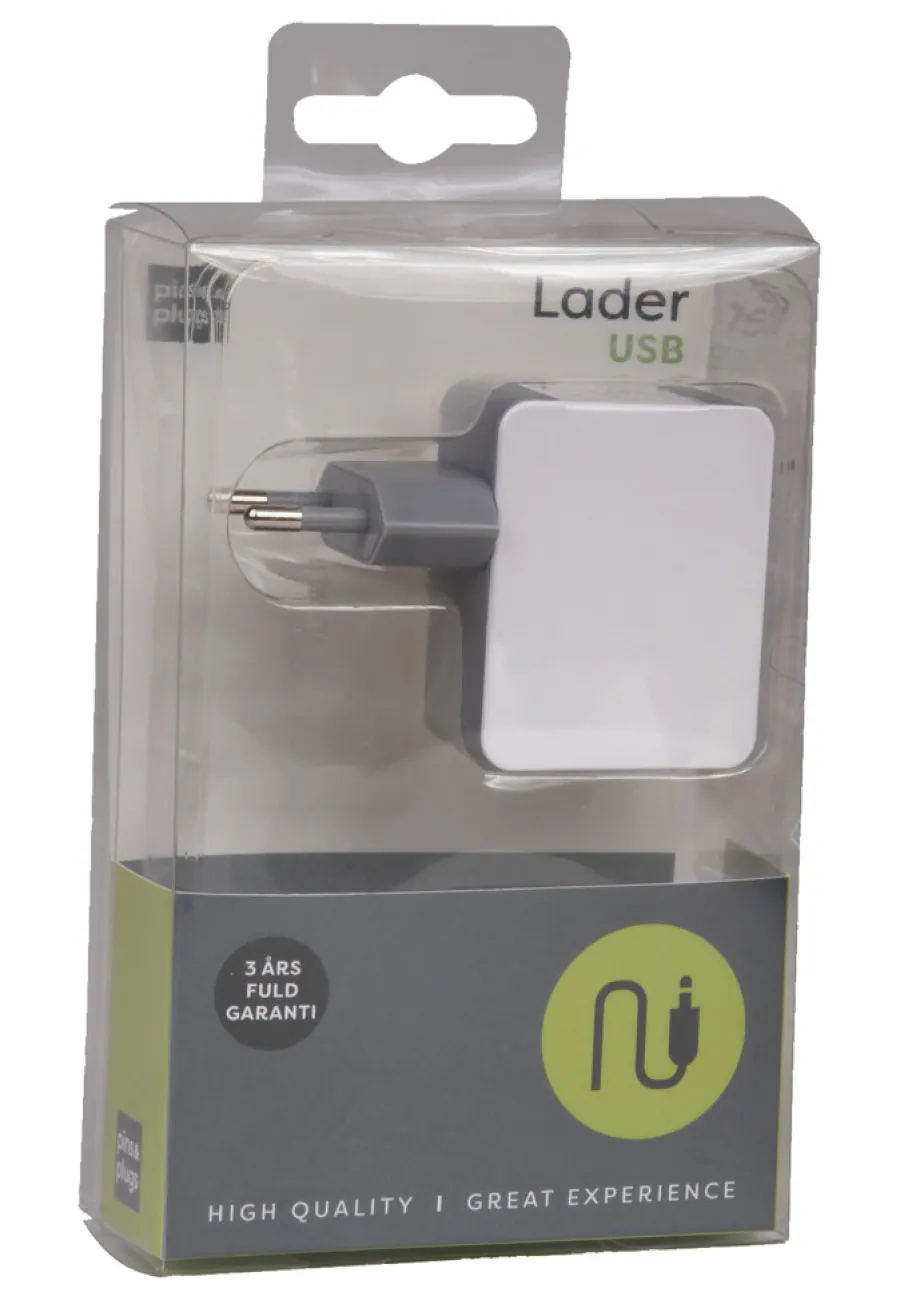 Kabler & Adaptere^PhoneFood Lader med 2 USB porter