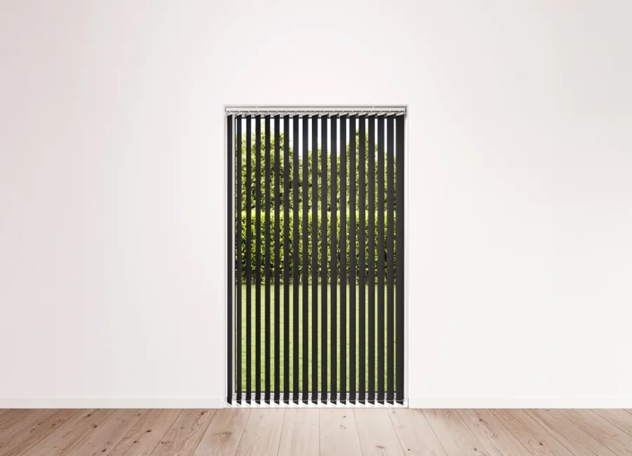 Lamellgardiner^ Lamellgardin 100 x 250 cm Svart