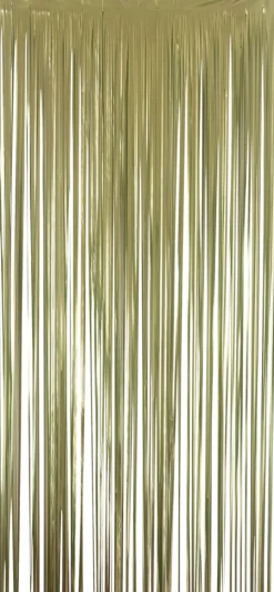 Pynt & Festutstyr^ Lamettagardin med selvklebende bakside 90 x H250 cm gull