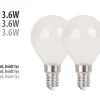 Led-Pærer^ LED-kronepærer 3,6 W E14 - 2 pk.