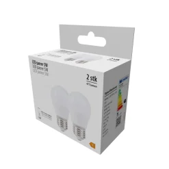 Led-Pærer^ LED-kronepærer 4,9 W E27 - 2-pk.