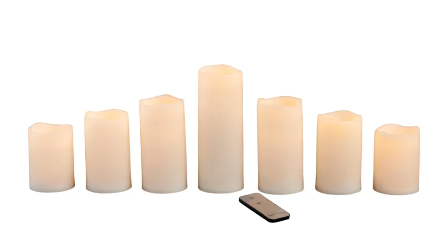 Dekorativ Belysning - Innendørs^ LED-kubbelys batteridrevet 7-pk.