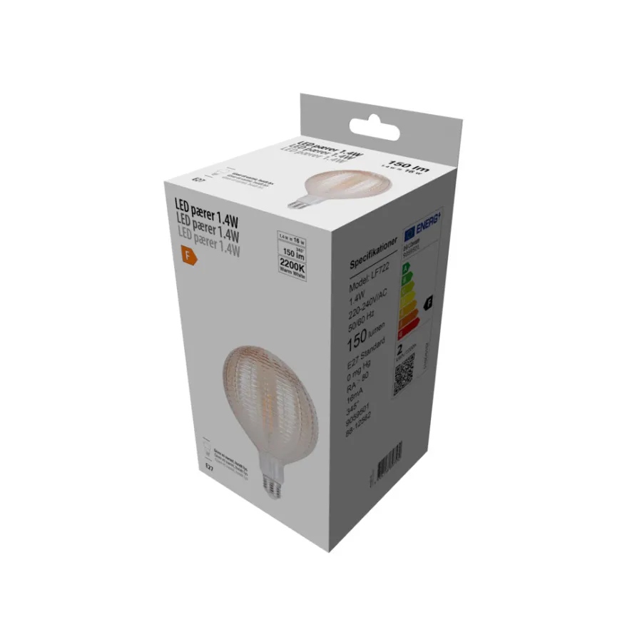 Led-Pærer^ LED-pære Dent Amber 1,4 W E27