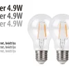 Led-Pærer^ LED-pærer standard 4,9 W E27 - 2-pk.