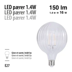 Led-Pærer^ LED-pære Stripes 1,4 W E27
