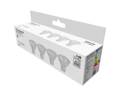 Led-Pærer^ LED spotpære GU10 5W SMD 4-pk