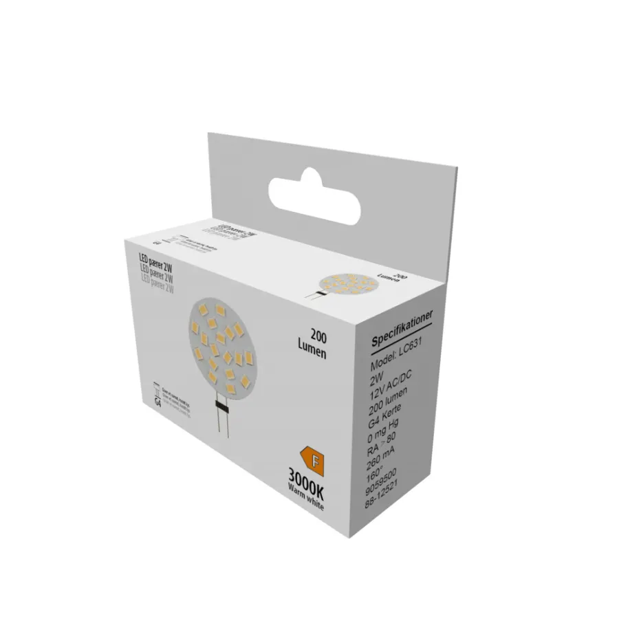 Led-Pærer^ LED-stiftpære 2 W G4 - 1 stk.