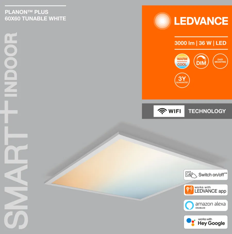 Smart Lamper|Taklamper^LEDVANCE SMART+ Planon Plus LED-armatur Hvit