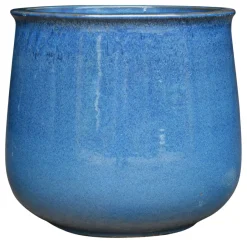 Krukker^Scan-Pot Leirpotter glasert 3-pk. Blå