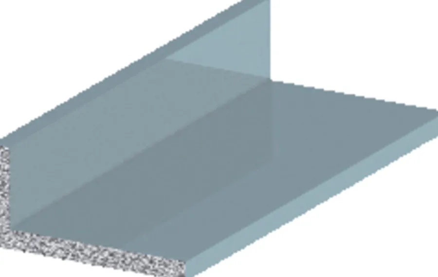 Profillister^ Listprofil sølv - 10 x 15 mm x 2 meter