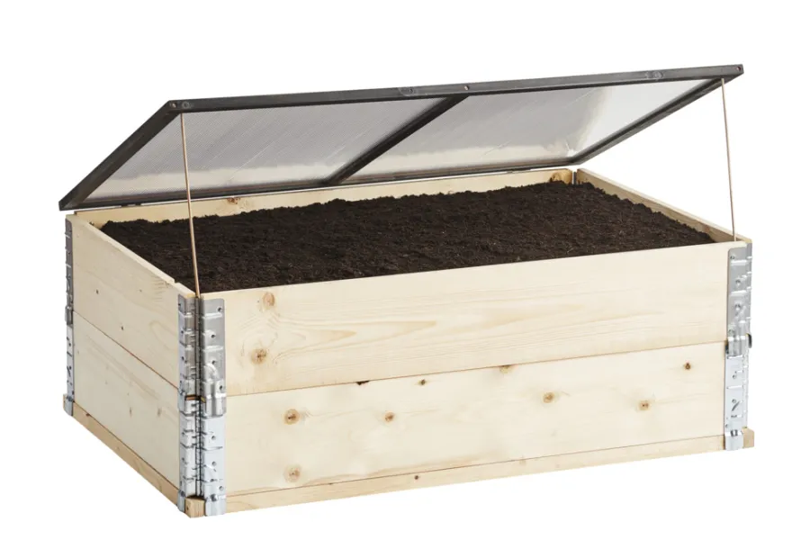 Drivhus & Veggdrivhus|Plantebord & Høybed^Garden Lokk til plantekasse svart 120 x 80 cm - ®