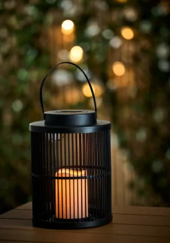 Solcellelamper^Garden Lykt med solcelle 18 x 18 x 25 cm - ® Svart