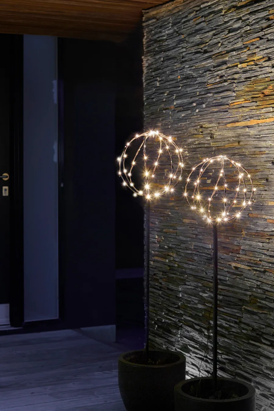 Dekorativ Belysning - Utendørs^Stemning Lystrær kuppel med 96 LED H130/110 cm 2-pk.