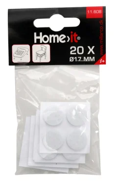 Møbelknotter^Home it Møbelknotter selvklebende Ø17 mm hvit - 20 stk.