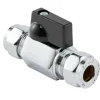 Kraner Og Ventiler^ Minikuleventil 10 mm m/ grep
