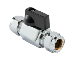 Kraner Og Ventiler^ Minikuleventil 12 mm m/grep