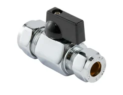 Kraner Og Ventiler^ Minikuleventil 15 x 10 mm m/grep