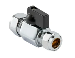 Kraner Og Ventiler^ Minikuleventil 15 x 12 mm m/grep
