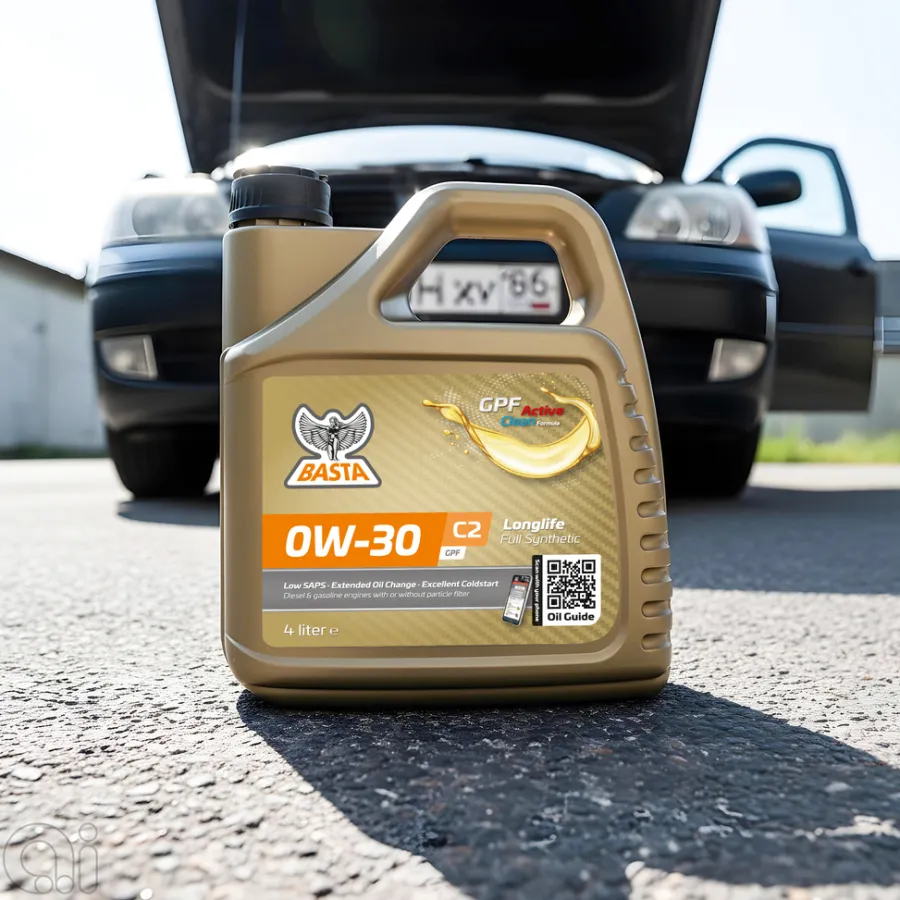 Motorolje & Spylervæske^Basta Motorolje 0W-30 C2 fullsyntetisk - 4 liter