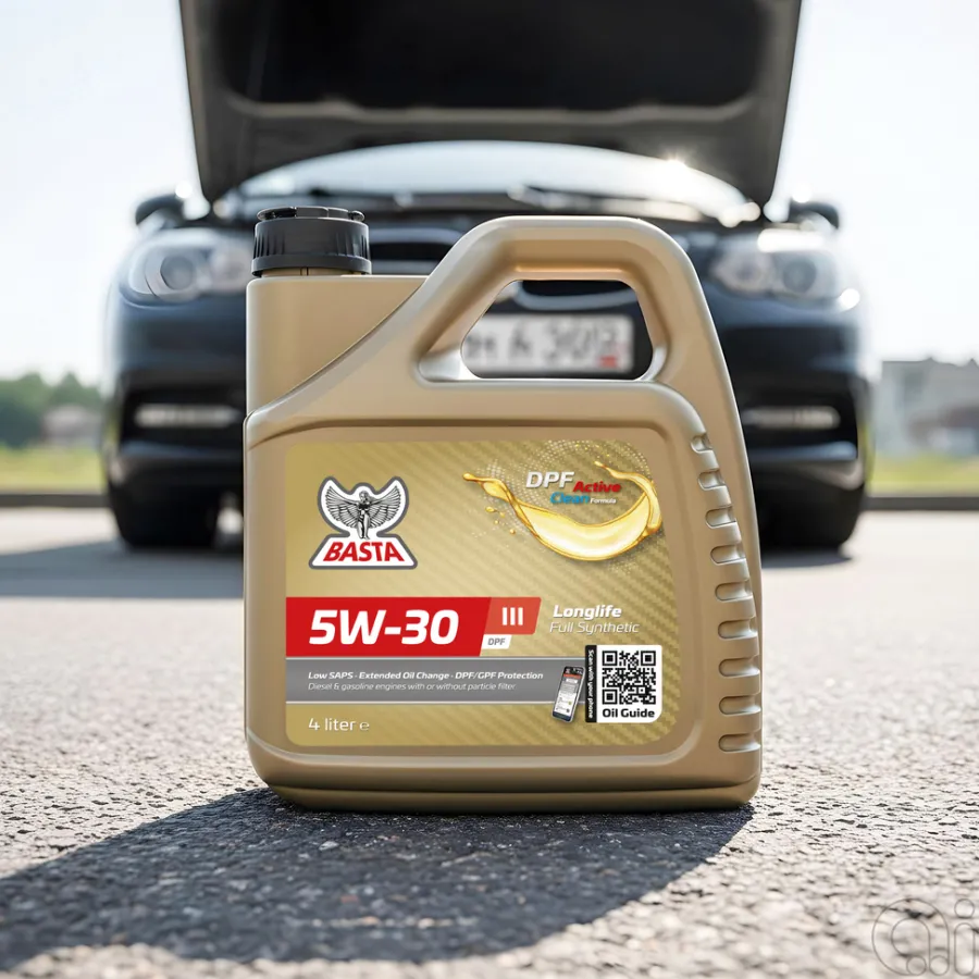 Motorolje & Spylervæske^Basta Motorolje 5W-30 helsyntetisk 4 liter -