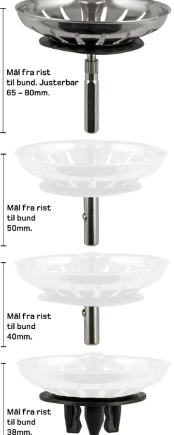 Reservedeler Til Kjøkkenvasker^ Multisil til kjøkkenvask Ø79 mm
